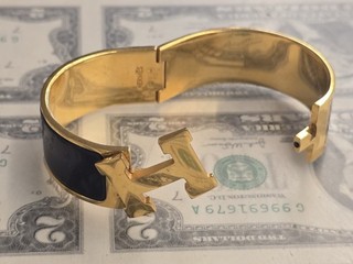 HERMÈS Clic H Bracelet Black Enamel
