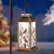 Cardinal-Themed Solar Lanterns - Waterproof Decorative Lights for Outdoors