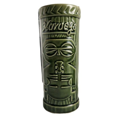 Taza Harvey's Lake Tahoe Sneaky Tiki 7" Mai Tai verde y cubo 4" Japón - Imagen 5 de 12