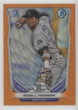 2014 Bowman Prospects Chrome Retail Orange Wave Refractor Rosell Herrera 5h9