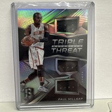 2016-17 Panini Spectra - Triple Threat Materials Paul Millsap #8 /149 (MEM)