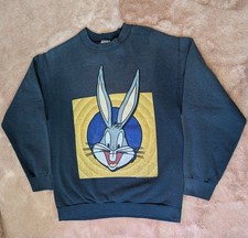 Vintage 90s Bugs Bunny Sweatshirt – Made in USA – Looney Tunes Graphic – Size M