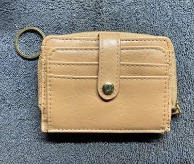 Women s  Tan Coin Purse W/Key Ring