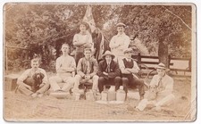 Antique RPPC Postcard Leeds City Manchester City Football Fans Pershore UK c1910