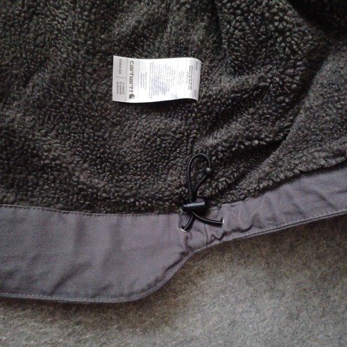 Carhartt Utility Jacket Mens XL Gray Sherpa Lined Hooded Relaxed Fit 103826 - Picture 18 of 23