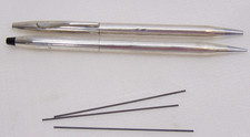 Cross Sterling Silver Pen Pencil Set Vintage Extra Lead Rare Honor Collectible