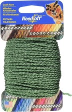 Needloft Plastic Canvas Yarn, 20 yards - Forest Green