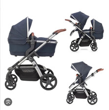 Silver Cross Wave Indigo Tandem Pushchair with FREE footmuff and changing bag