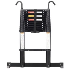12.5FT Aluminum Telescopic Ladder Portable Extension Step Multi-purpose 330LBS