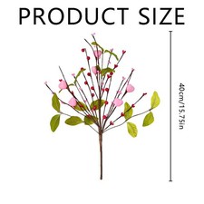 High Grade Artificial Berry  Heart Picks for Valentine's Day Table Centerpieces