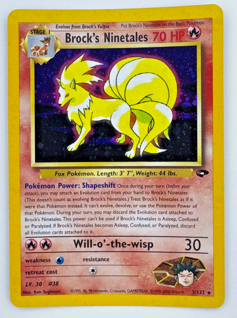 Brock's Ninetales | 3/132 | Gym Challenge | Holo Rare | Holo | MP