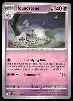 Houndstone 066/132 - Mega Evolution - Uncommon NM