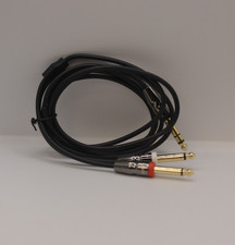 NEW J D 1/4 Inch TRS to Dual TS Y Splitter Cable, Gold Plated 6.35mm Stereo Male