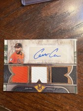 2025 Topps Museum Collection Triple Relic Autographs Colton Cowser /199