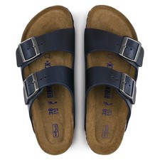 Birkenstock Arizona Soft Footbed Oiled Leather Sandals - Blue