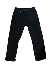 Vintage 90s Levis 505 Jeans Mens 36x30 Black Regular Fit Straight Denim Mint