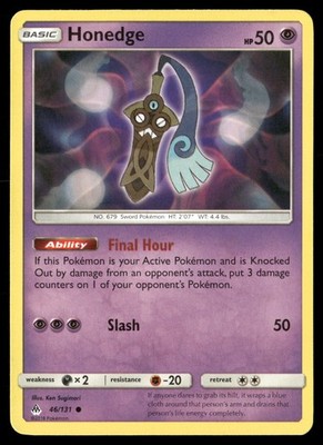 Honedge 46/131 Common Forbidden Light Pokemon Lightly Played