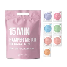 15 Min Pamper Me Kit by – Korean Spa and Skincare Kit for Women with Hair Mas...