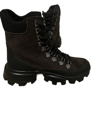 Karl Lagerfeld Men s Suede Lug Sole Boots Brown/Black Size 8.5 NEW