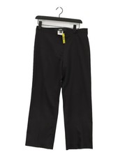 Versace Women's Suit Trousers W 32 in Black 100% Polyester Straight Dress Pants
