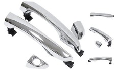 Front Driver and Passenger Side Exterior Door Handle Chrome for Hyundai