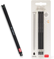 Legami - Set Mit 1 Gel-Radierstift Und 3 Minen, Katzenmotiv, Kugel Am Ende Zum E