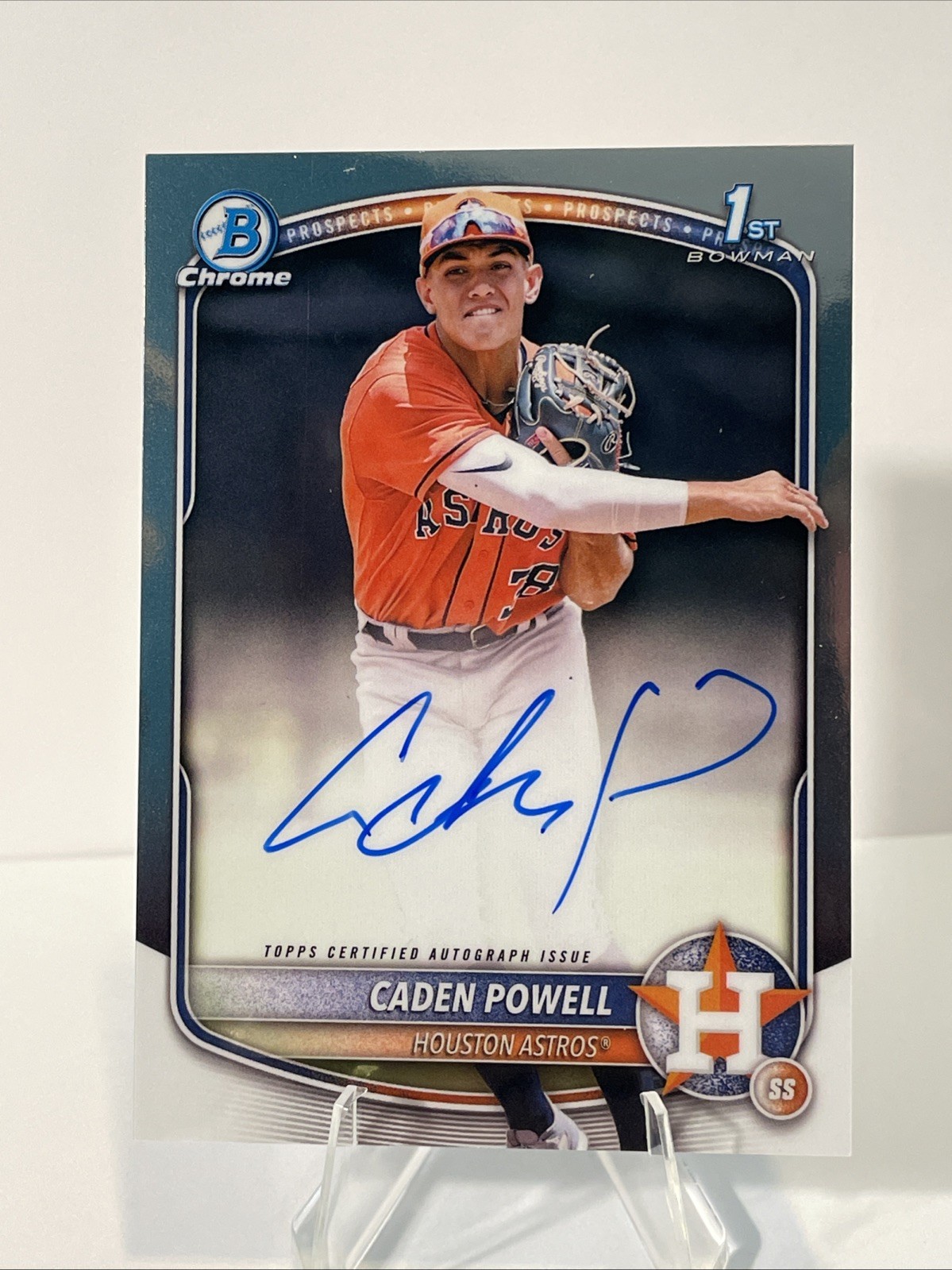 2025 Bowman Chrome - Prospect Autographs Caden Powell #CPA-CPO Houston Astros