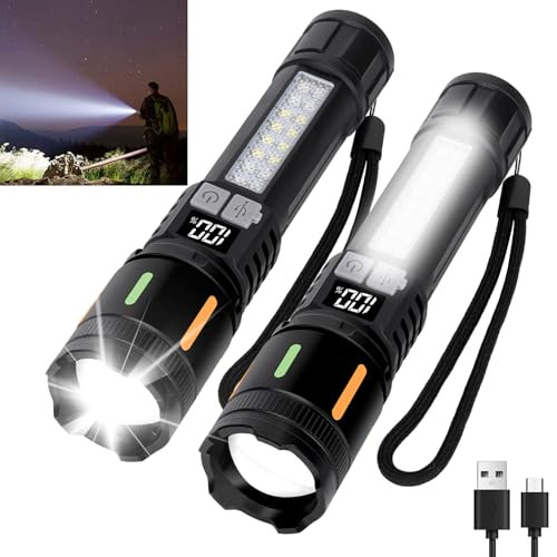 Flashlights High Lumens Rechargeable 2 Packs, 990,000 Lumens Super Bright LED - Picture 2 of 7