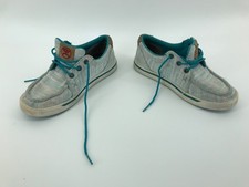Twisted X Casual Shoes Girls Lace Up Loafers Turquoise Pastel YHYC005 size 2 M