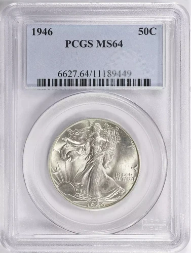 1946 P Half Dollars Liberty Walking PCGS MS-64