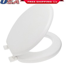 Elongated Soft Toilet Seat Foam Easy Clean Heavy Duty Vinyl Comfort Durable