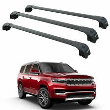 For Jeep Wagoneer 2021-2026 Roof Rack Cross Bars Flush Rail 3qty Black