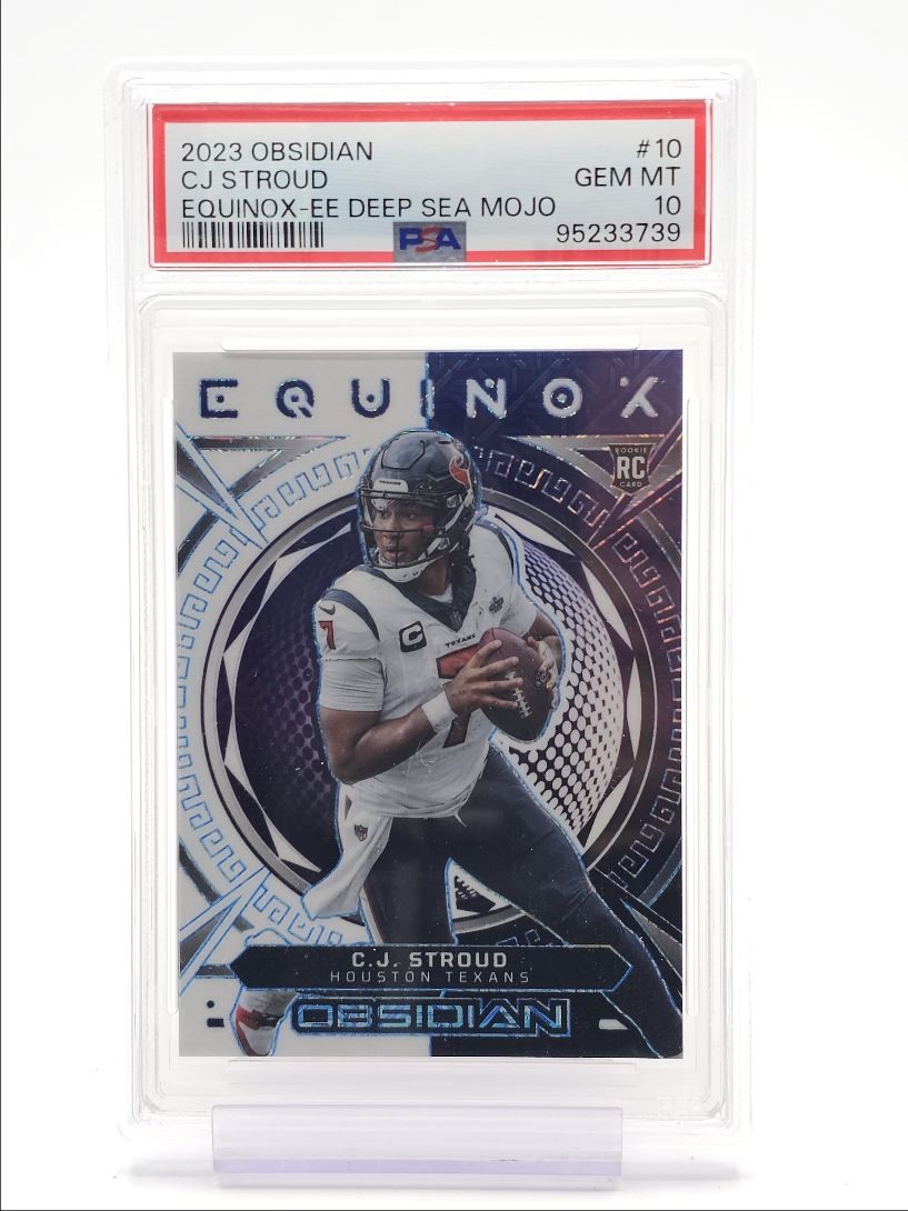 CJ Stroud Panini Obsidian Equinox #10 Electric Etch Deep Sea Mojo
