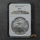 2008-W American Silver Eagle Dollar $1 - NGC MS70 - West Point