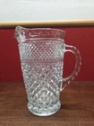 Vintage Anchor Hocking WEXFORD Diamond Pattern Clear Glass 64oz Pitcher 9 1/2"