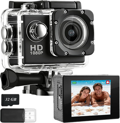 Action Cam FHD 1080P/12MP, Wasserdicht Unterwasserkamera Bis 30M, 120 Grad Weitw