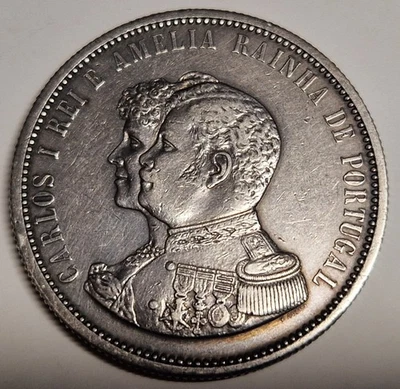 Portugal- 1000 Reis 1898 Argent - Photo 1/2