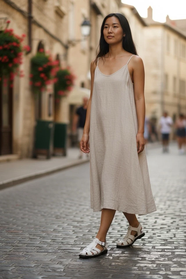 Madewell Rina Fisherman Flat Sandals Straps Woven Buckle White Size 8.5 - Image 2 of 4