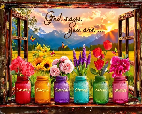 Inspirational Paint  Numbers Kit for Adults,DIY Easy Unframed Scenery and