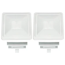 2 Pack White 14" x 14" Replacement Roof Vent Cover Camper RV Trailer Ventline