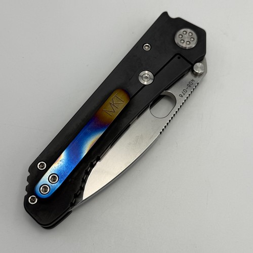 Medford Knives 187 DP D2 Black DLC Tumbled Drop Point Blade Brsh Flm Clip - Picture 7 of 17