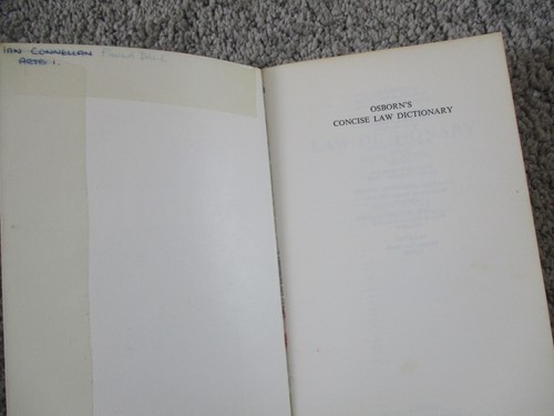 Osborn's Concise Law Dictionary Sixth Edition - John Burke 1976 Vintage - Picture 5 of 11