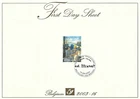 [FDS109] Belgium FDS 2003-16 Art Manet First Day Sheet SUPERB
