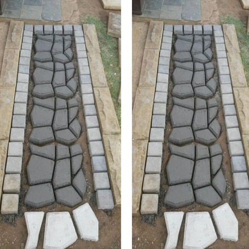 2×DIY Pflasterform Betonpflaster Gießform Schalungsform Schablone Garten Gehweg - Bild 2 von 9