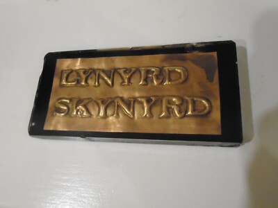 Lynyrd Skynyrd -unique resin wall plaque, desk weight 1970s Artimus Pyle gift!