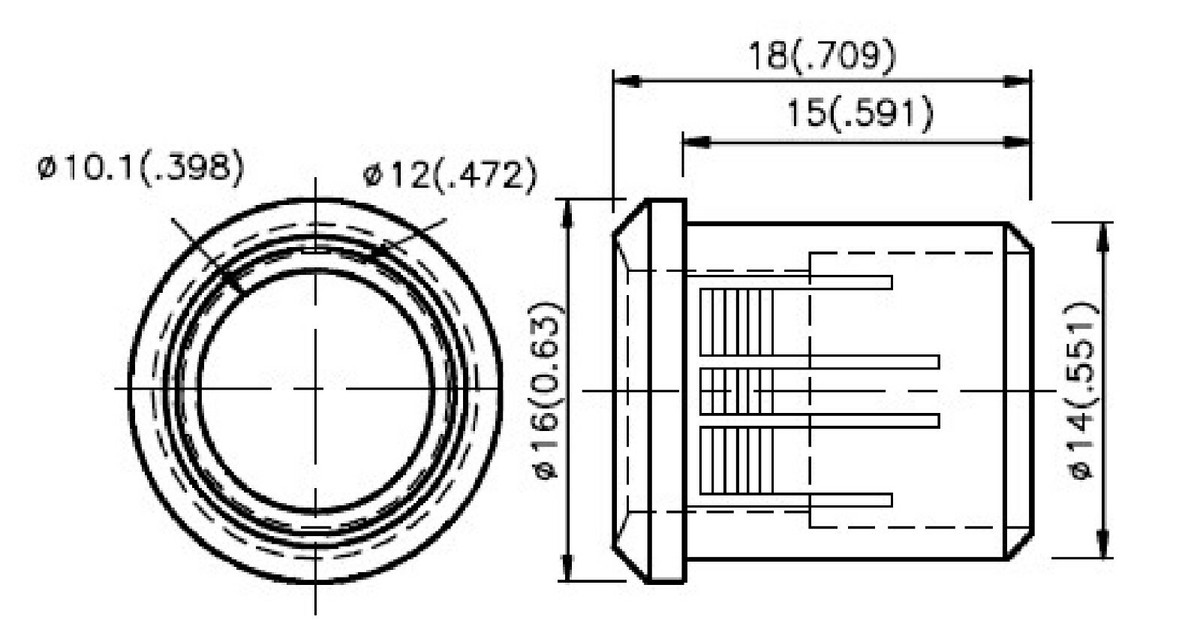Portaled Conico Diam 5mm - METALLO - - Troiano Claudio