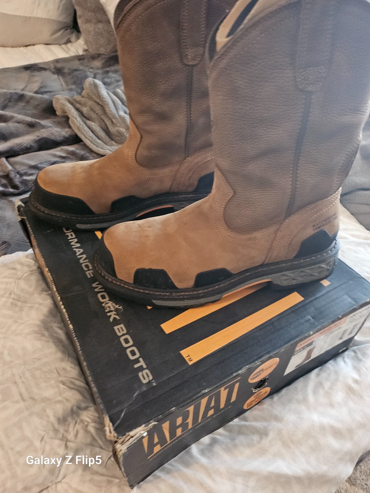 Ariat work steel toe boots eBay