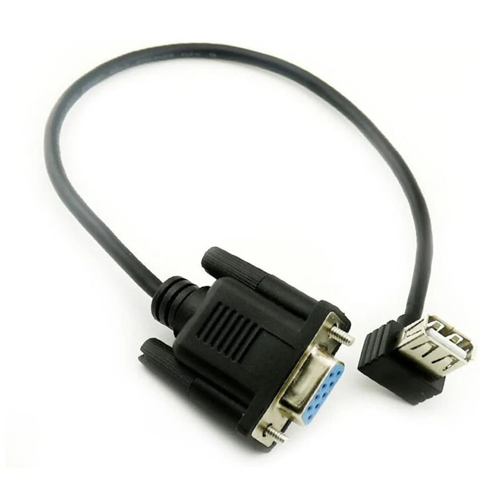RS232 DB9 9 Pin Female to USB 2.0 A Female Jack Serial Adapter Connector Cable - Image 3 of 4
