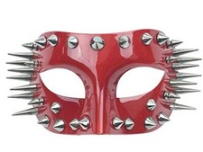 Steampunk Masquerade Mask Spike Red 