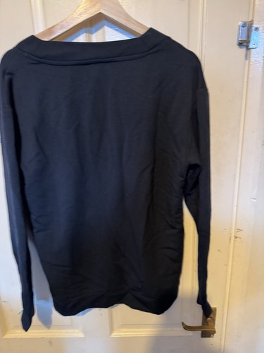 Orvis Long Sleeved Casual Sweatshirt Pullover Jumper Black V-Neck Small New - Picture 2 of 5